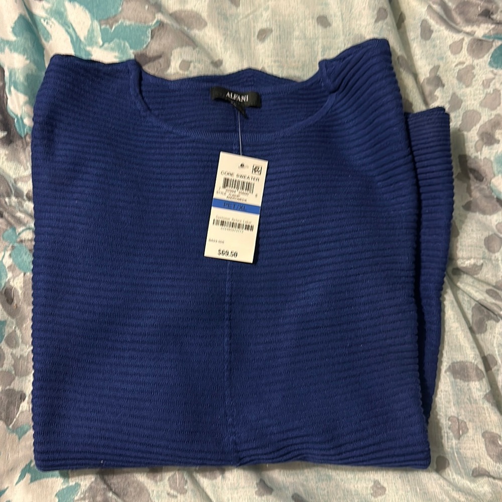 Alfani blue sweater